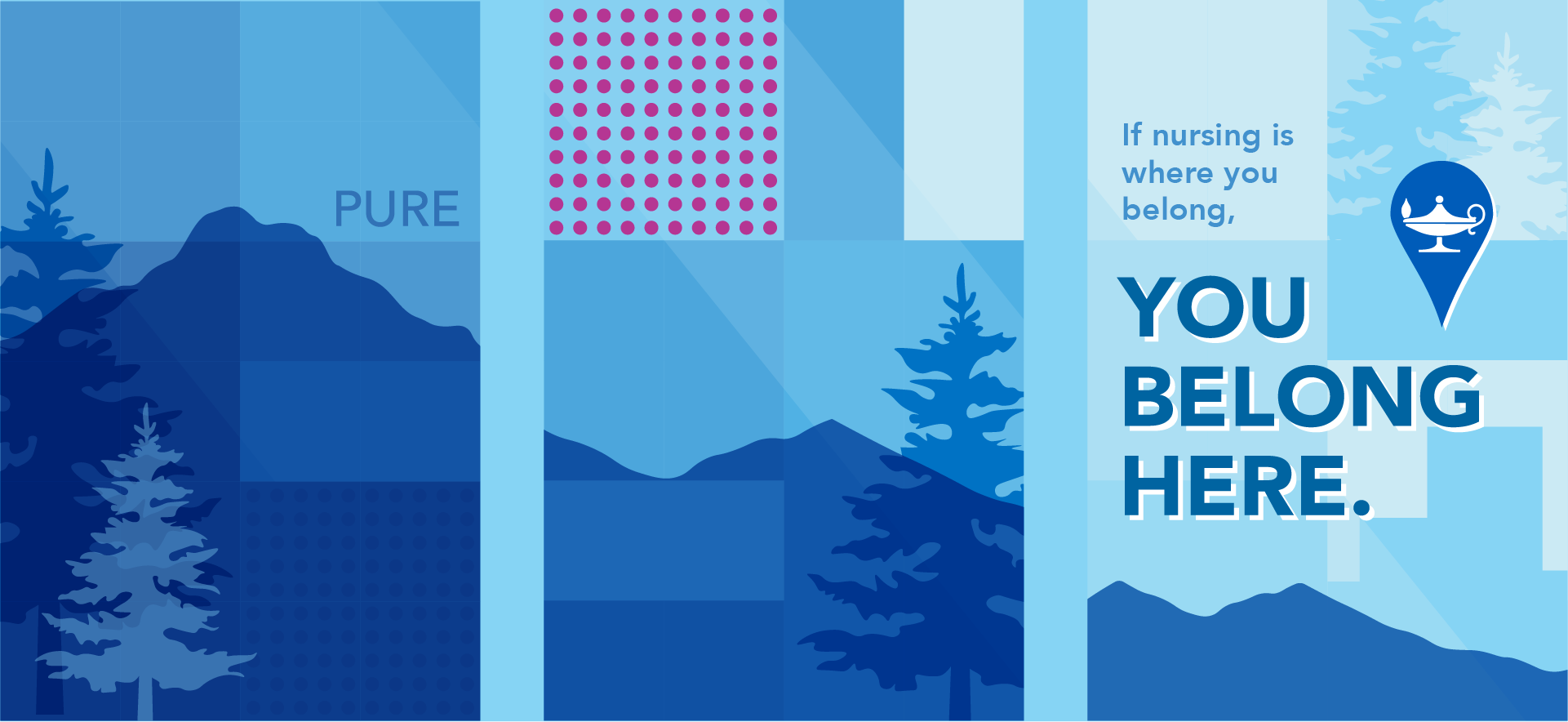 mural from the Galen College of Nursing Aurora, Colorado campus with the phrase 