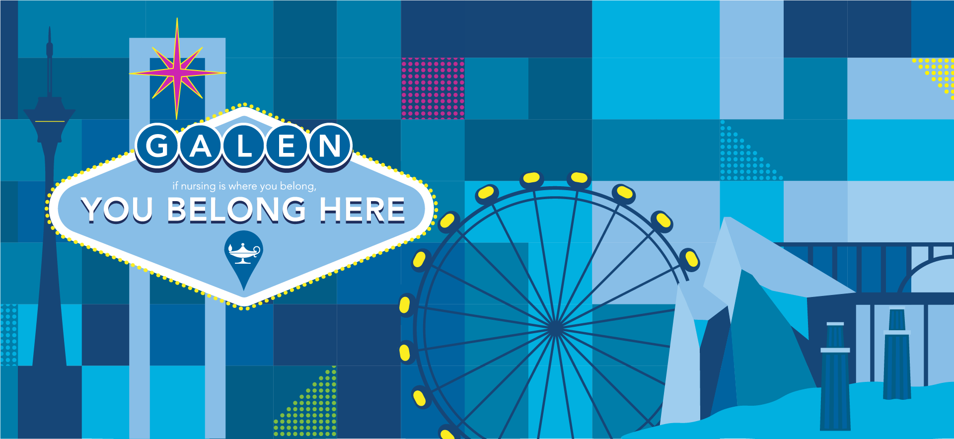 mural from the Galen College of Nursing Las Vegas campus with the phrase 